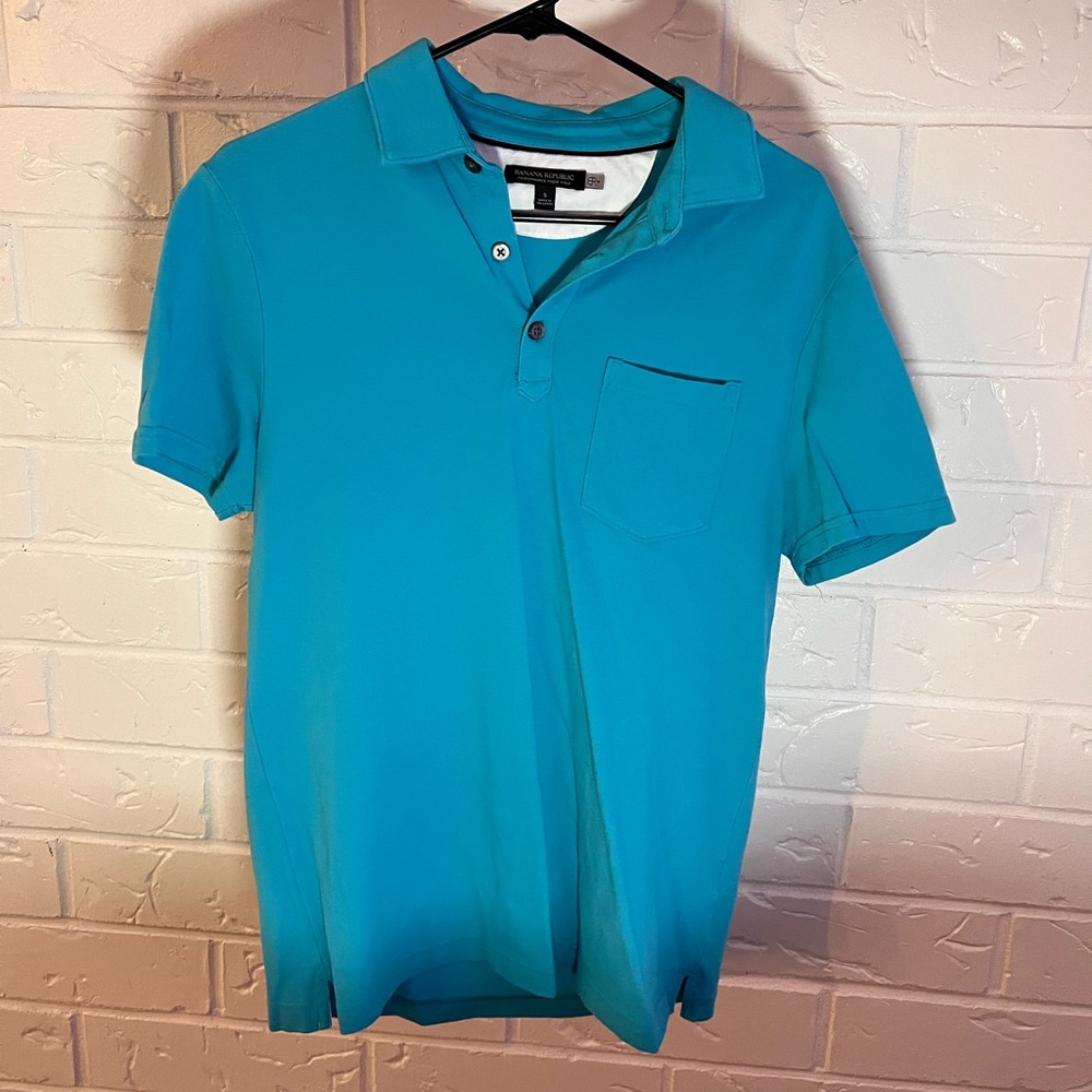 Banana republic polo shirt blue size small